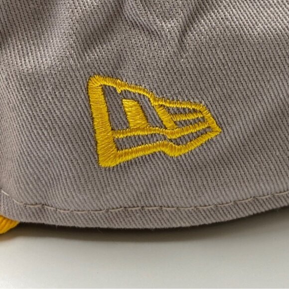 New Era Gray & Yellow "Kicks" Snapback Hat With Embroidered Design - Picture 7 of 8